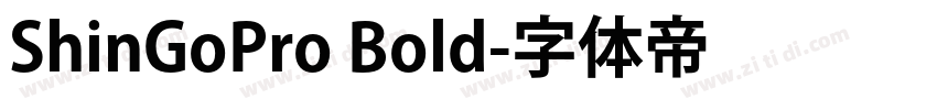 ShinGoPro Bold字体转换